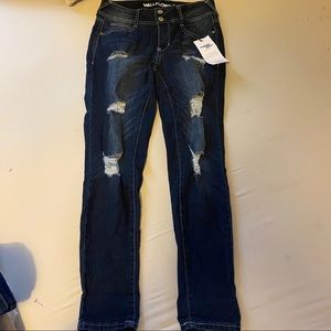Wallflower Distressed Ankle Jeans